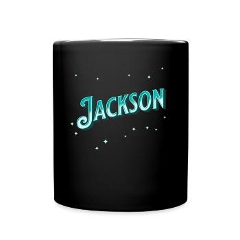 Jackson Namen personalisiert - Tasse einfarbig - Schwarz - Vorne