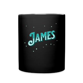 James Namen personalisiert - Tasse einfarbig - Schwarz - Vorne