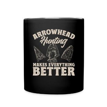 Arrowhead Hunting Arrowhead Collector - Full Colour Mug - black - Front