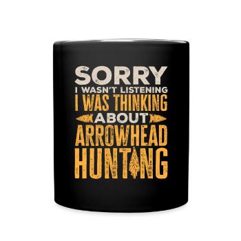Arrowhead Hunting Arrowhead Collector - Full Colour Mug - black - Front