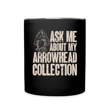 Arrowhead Hunting Arrowhead Collector - Full Colour Mug - black - Front