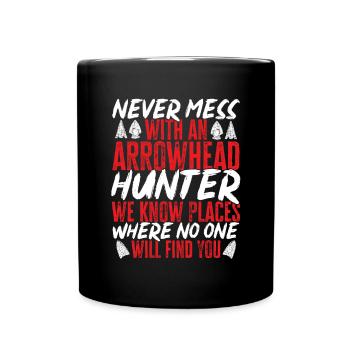 Arrowhead Hunting Arrowhead Collector - Full Colour Mug - black - Front