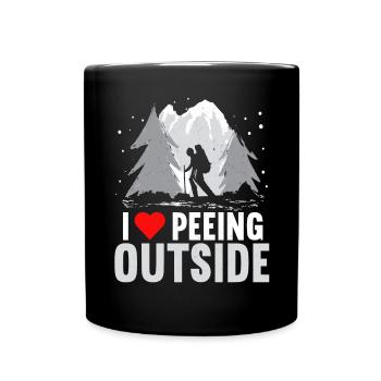 Camping en plein air Randonnée pédestre Randonnée pédestre - Mug uni - noir - Devant