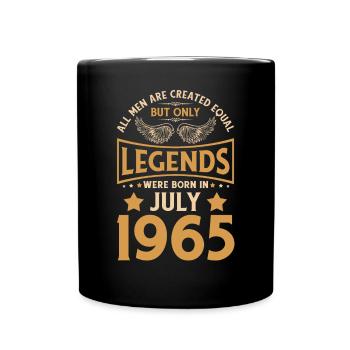 Anniversaire Les légendes sont nées en juillet 1965 - Mug uni - noir - Devant