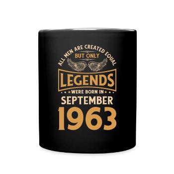 60th birthday The legends were published in September 19 - Full Colour Mug - black - Front