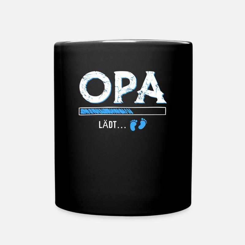 Opa lädt - Tasse einfarbig - Schwarz