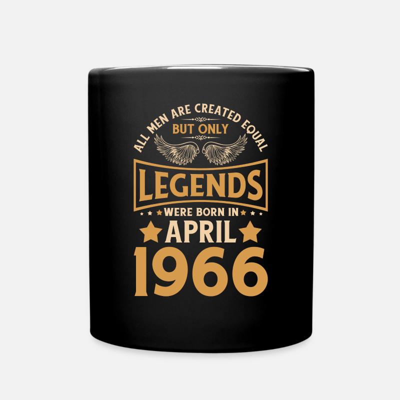 Anniversaire Les légendes sont nées en avril 1966 - Mug uni - noir