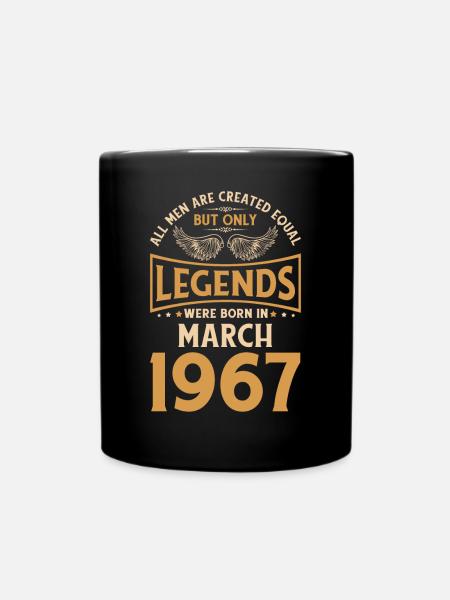 Anniversaire Les légendes sont nées en mars 1967 - Mug uni - noir