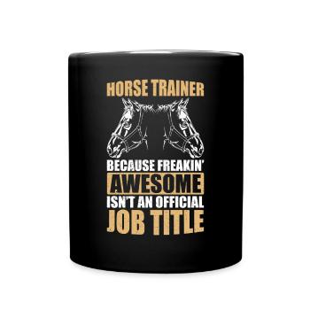 Titre officiel du poste d’entraîneur de chevaux - Mug uni - noir - Devant