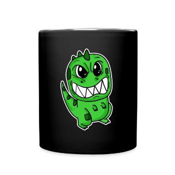 Angry little dinosaur - Full Colour Mug - black - Front