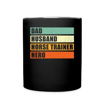 Entraîneur de chevaux Père Mari Héros - Mug uni - noir - Devant