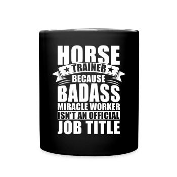 Titre officiel du poste d’entraîneur de chevaux - Mug uni - noir - Devant