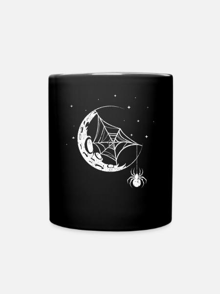 Spinne Spinnennetz - Tasse einfarbig - Schwarz