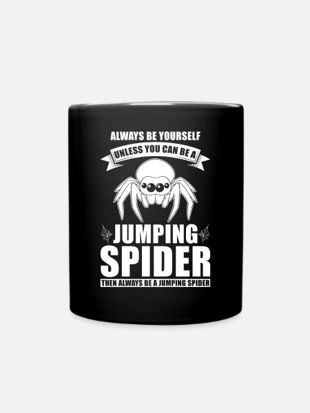Springspinne Spruch - Tasse einfarbig - Schwarz