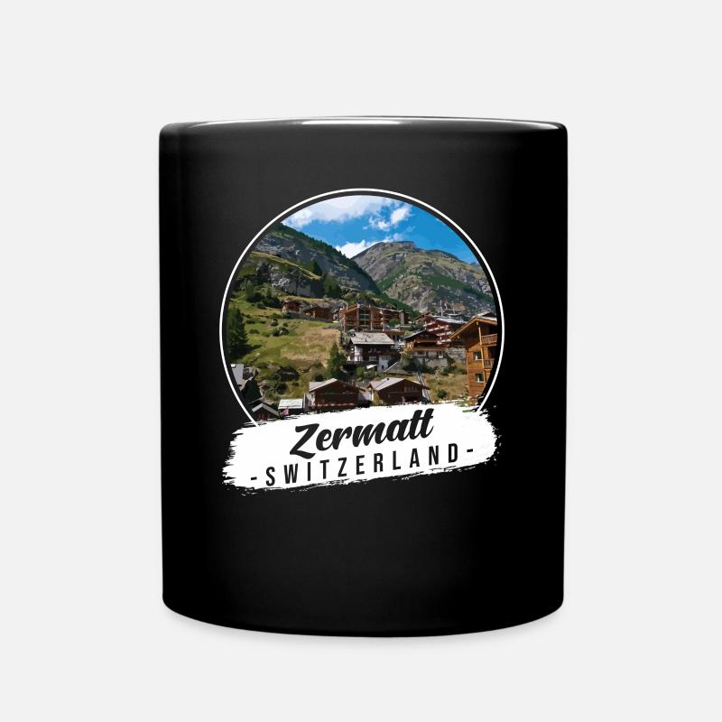 Zermatt Schweiz Souvenir - Tasse einfarbig - Schwarz