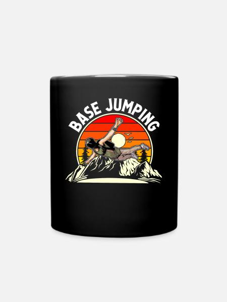 Base Jumping - Tasse einfarbig - Schwarz