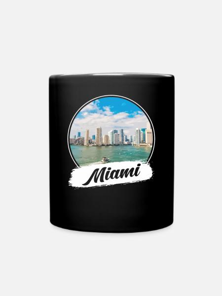 Miami Souvenir - Tasse einfarbig - Schwarz