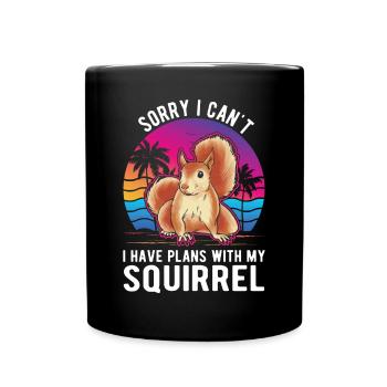 Squirrel Gift Squirrel Gray Squirrel - Full Colour Mug - black - Front