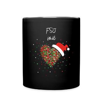 FSJ Freiwilliges Soziales Jahr Weihnachtsgeschenk - Tasse einfarbig - Schwarz - Vorne