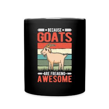 Parce que les chèvres sont des chèvres géniales - Mug uni - noir - Devant