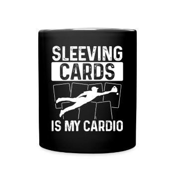 Baseball Card Collector Cards is my Cardio Deck - Full Colour Mug - black - Front