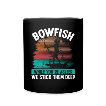 Pêche à l’arc Pendant que vous dormez, nous les collons profondément - Mug uni - noir - Devant