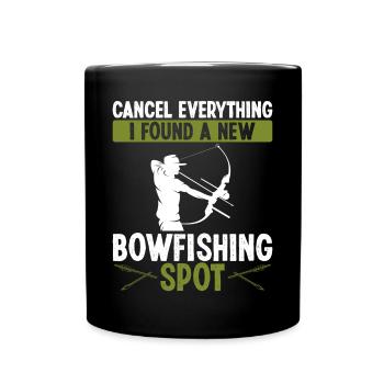 Bowisher Fishing Everything found new Bowfishing - Tasse einfarbig - Schwarz - Vorne