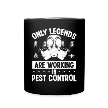 Pest Control Technician Only Legend Animal Control - Tasse einfarbig - Schwarz - Vorne