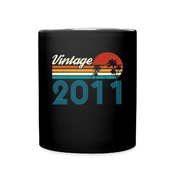 Vintage 2011 Vintage Anniversaire Rétro Vintage - Mug uni - noir - Devant