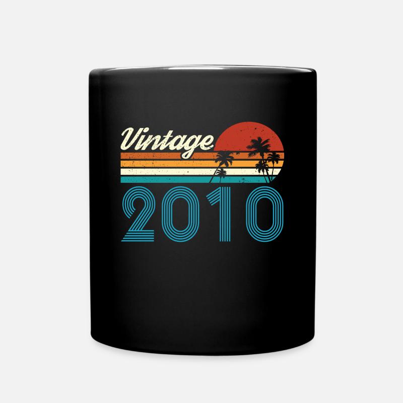 Vintage 2010 Vintage Geburtstag Retro Vintage - Tasse einfarbig - Schwarz