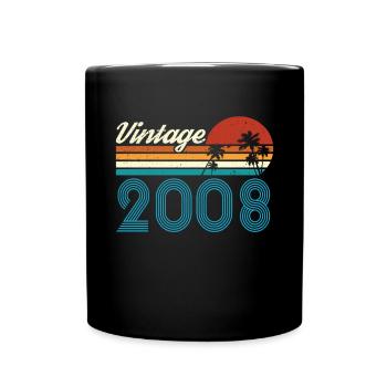 Vintage 2008 Vintage Anniversaire Rétro Vintage - Mug uni - noir - Devant