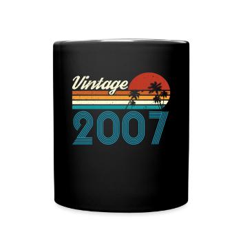 Vintage 2007 Vintage Anniversaire Rétro Vintage - Mug uni - noir - Devant
