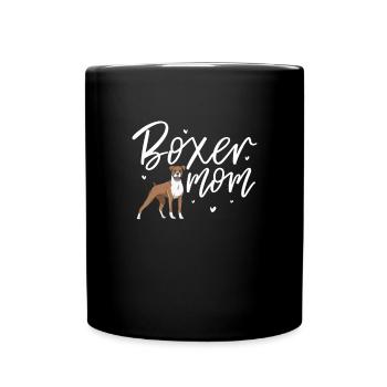Boxer Maman Chien Chien Allemand Boxer Cadeau - Mug uni - noir - Devant