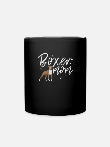 Boxer Mom - Tasse einfarbig - Schwarz