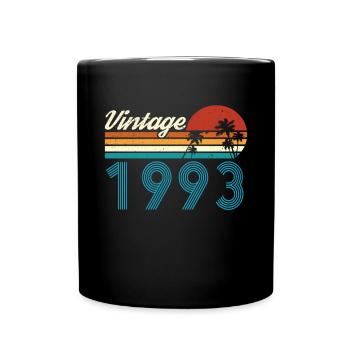 Vintage 1993 Vintage Geburtstag Retro Vintage - Tasse einfarbig - Schwarz - Vorne