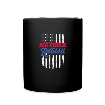 Retraite Air Force USA Pension Pension Pension Cadeau - Mug uni - noir - Devant