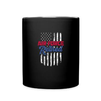 Ruhestand Air Force USA - Tasse einfarbig - Schwarz - Vorne