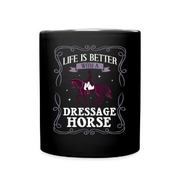 Dressage Riding Horse Training Dressage - Full Colour Mug - black - Front