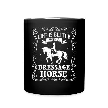 Dressage Riding Horse Training Dressage - Full Colour Mug - black - Front
