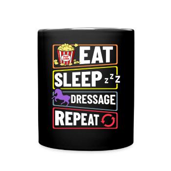 Dressage Riding Horse Training Dressage - Full Colour Mug - black - Front