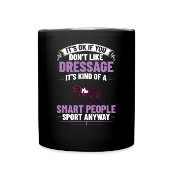 Dressage Équitation Équitation Dressage - Mug uni - noir - Devant
