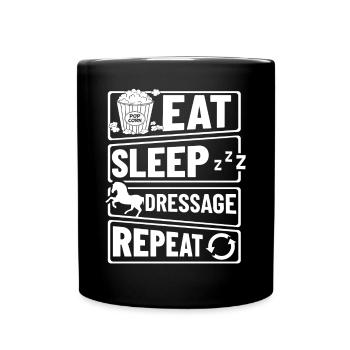 Dressage Riding Horse Training Dressage - Full Colour Mug - black - Front