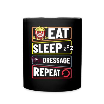 Dressage Riding Horse Training Dressage - Full Colour Mug - black - Front