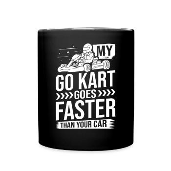 Go Kart Racing Indoor Karting Kartsport Kartbahn - Tasse einfarbig - Schwarz - Vorne