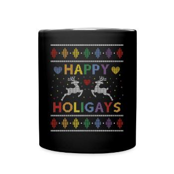 Rainbow Gay Love LGBTQ Pull moche - Mug uni - noir - Devant