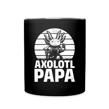Axolotl Papa Kawaii Axolotl Lover Axolotl Papa - Full Colour Mug - black - Front