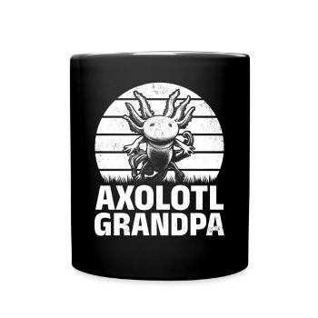 Axolotl Grandpa Axolotl Kawaii Axolotl Lover - Full Colour Mug - black - Front