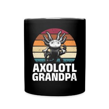 Axolotl Grandpa Axolotl Lover Kawaii Axolotl - Full Colour Mug - black - Front