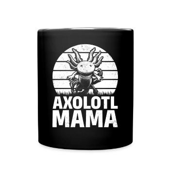 Kawaii Axolotl Mama Axolotl Lover Mama Axolotl - Full Colour Mug - black - Front