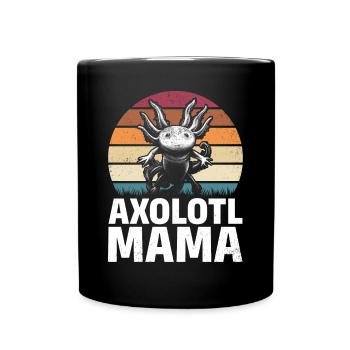 Axolotl Cute Axolotl Mama Kawaii Axolotl Mama - Full Colour Mug - black - Front